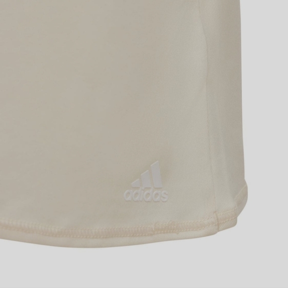 NWT Adidas Primeblue Back HollowOut Round Neck Short Sleeve T-shirt Creamy WHITE - Picture 2 of 4